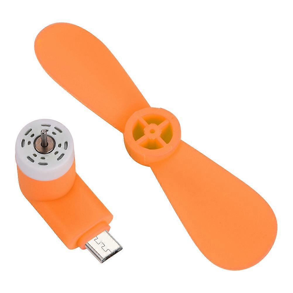 Portable Hand Micro USB Small Fan Ultra quiet USB Fan  For Android OTG Smartphones (Orange)