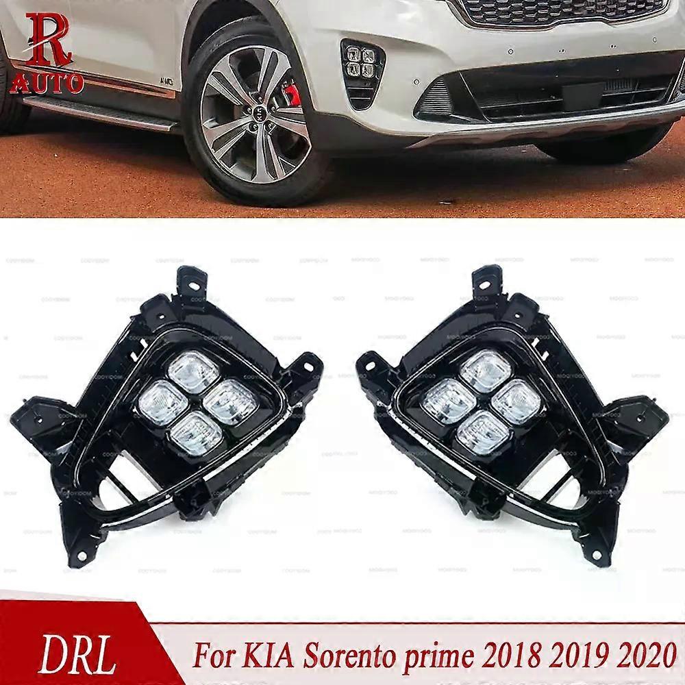 Applies to R-AUTO headlights assembly LED FogLights DRL FogLight For cars Daytime Running Light for KIA Sorento prime 2018 2019 2020