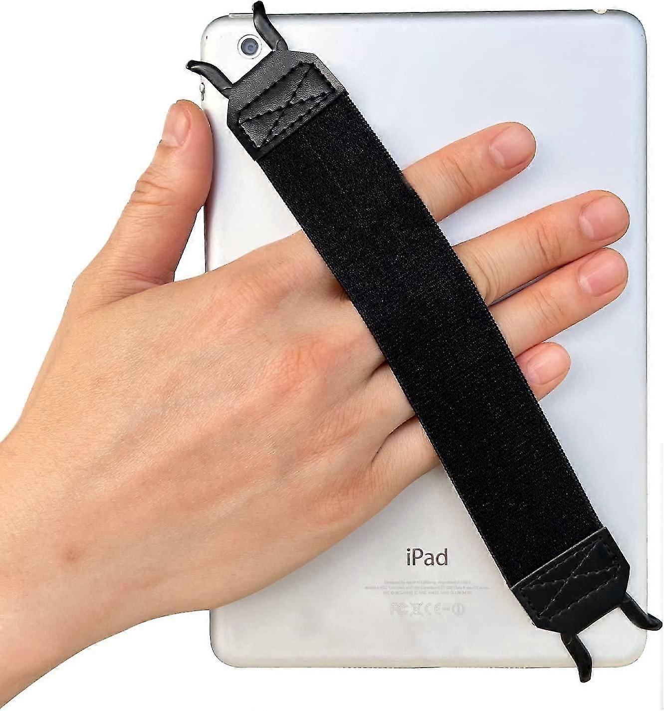 WUOJI Universal Tablet Hand Strap Holder, Handle Grip with Elastic Belt, Secure Portable for iPad/iP