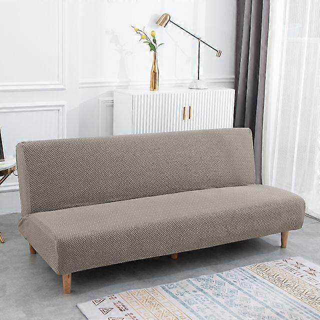 New Jacquard Fabric Armless Sofa Bed Cover Sofa Folding Sofa Bed Slipcovers Stretch Protector Elastic Bench Futon Cover