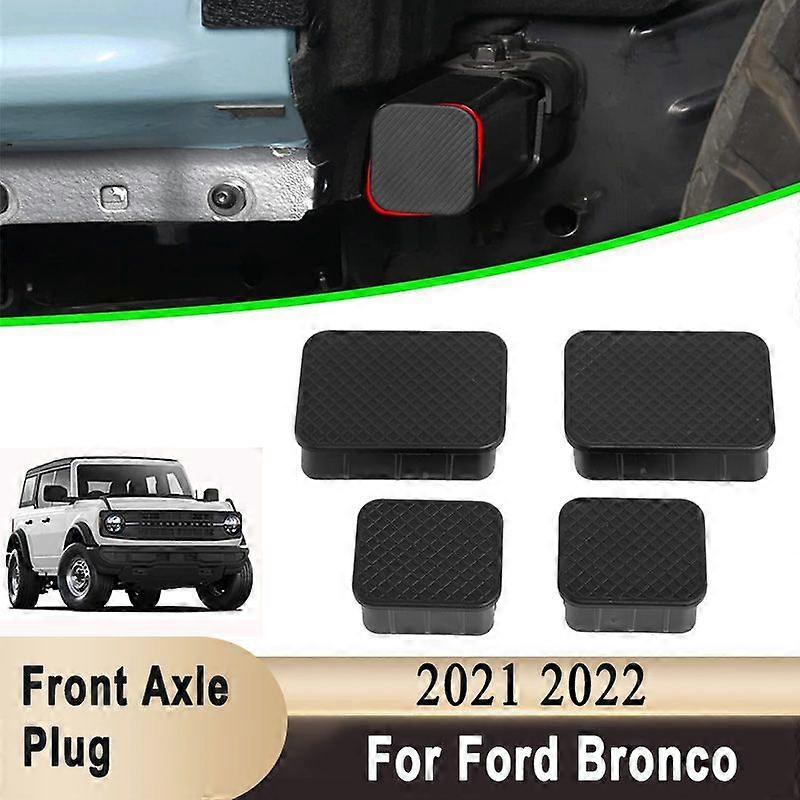 For Ford Bronco 2021-2023 Front Axle Parts Rubber Stopper Cover Plug Crash Bar End Caps Prevent Water Mud Snow