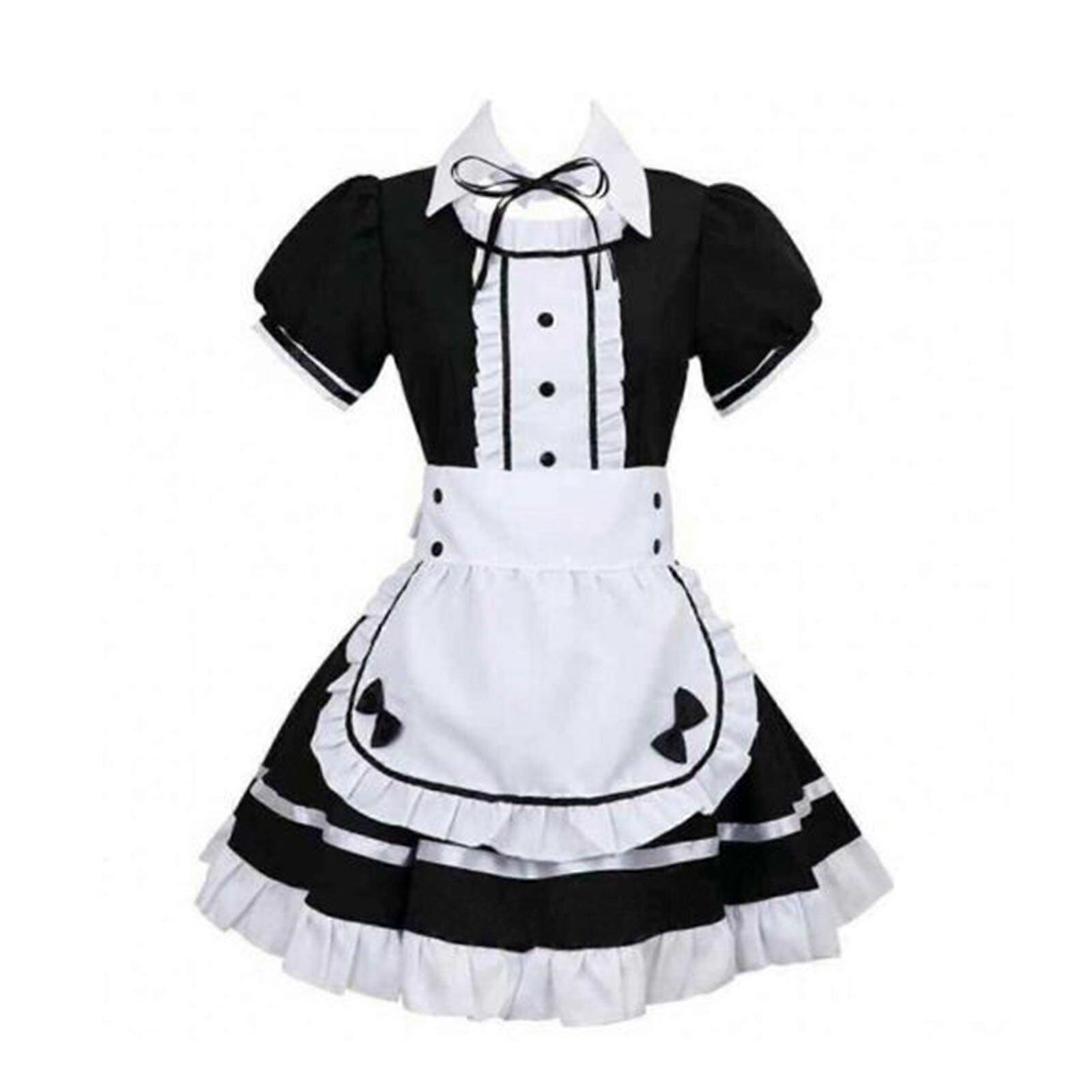 割引50%コスプレメイド衣装アニメフレンチメイドエプロンクラシックロリータ仮装コスプレコスチュームハロウィンパーティー