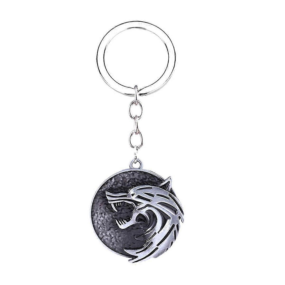 Witchers Wolf Head Anime Key Chain Key Ring Bag Pendant Keyring Christmas Gift
