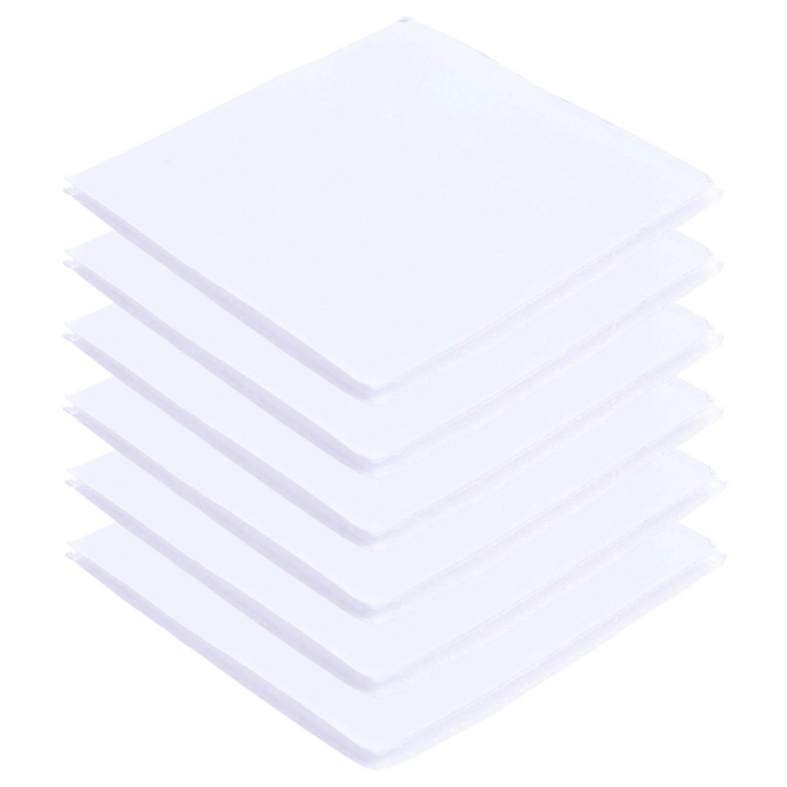 Tæppe Tape Pad, Tæppe Ankre Tæppe Krog og Løkke Skridsikker Måtte Anti-Skrid Klistermærker (6 stk, 6 x 6 cm, Hvid), Hold dit tæppe på plads og gør hjørnet fladt