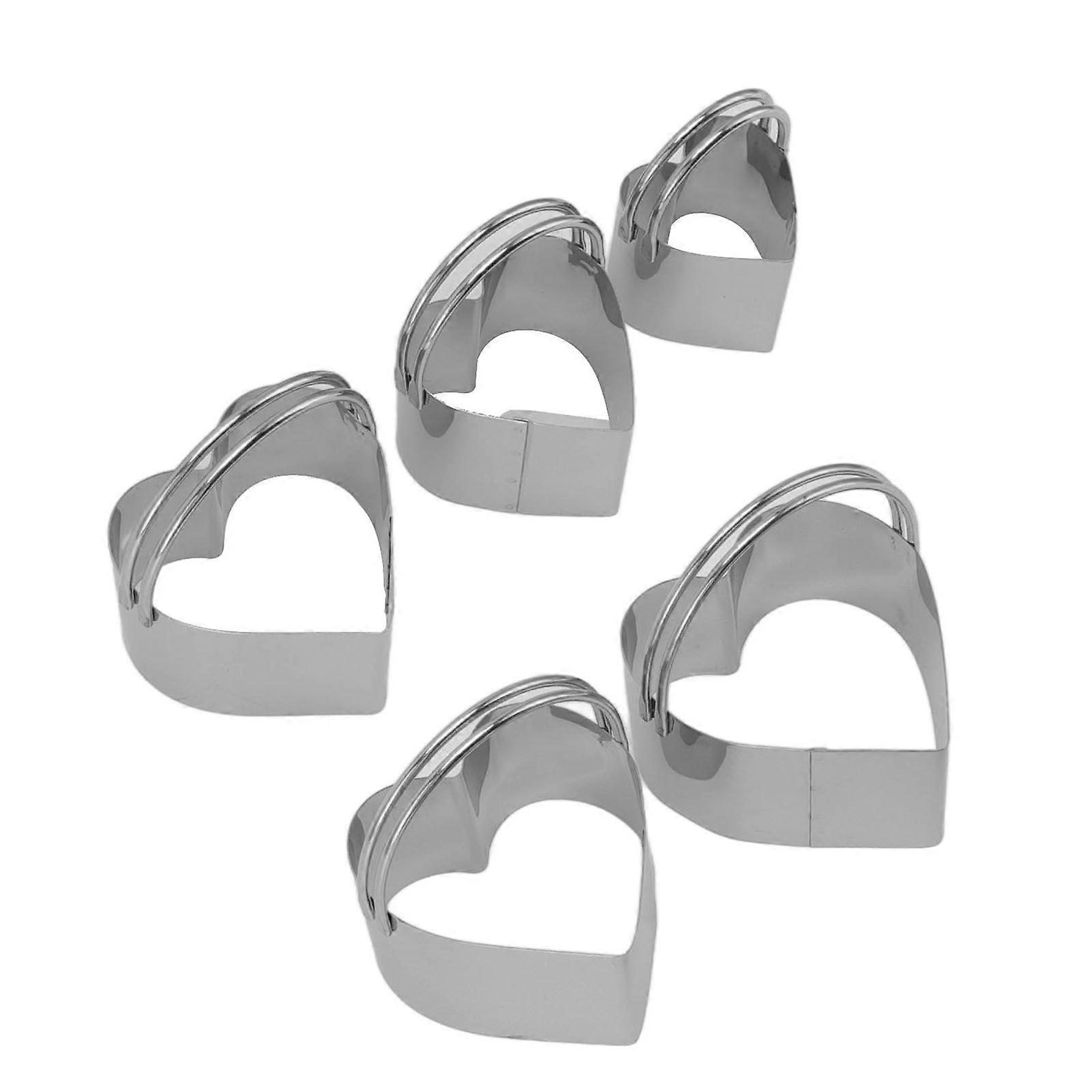 5-Piece Cookie Cutters Set with Handle for Baking