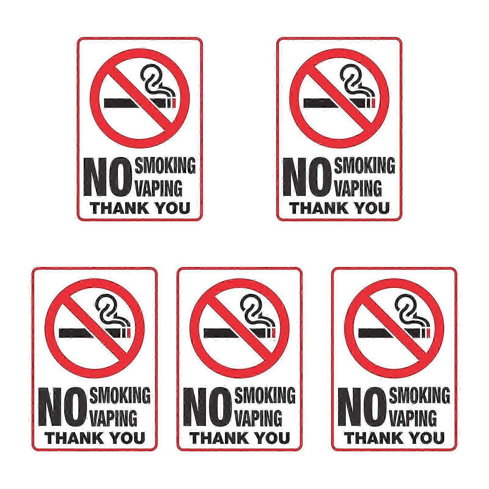 No-smoking Sticker Signs Self-Adhesive Ultimate UV Protection Weather-resistant Scratch-resistant Waterproof Damproof Fade Resistance Indoor Outdoor T
