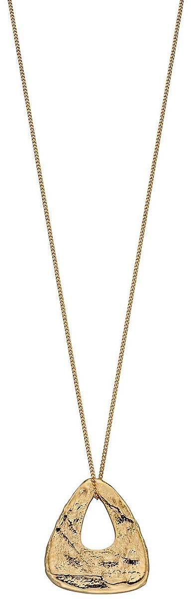 Elements Silver Textured Pendant - Gold