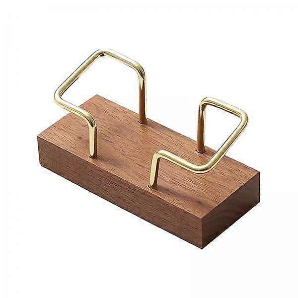 4x Wood Business Card Display Holder Durable 70 Card Capacity Desktop Business