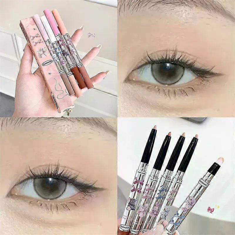 Gaibosi 1pc Doppelkopf Liegender Seidenraupe Bleistift Natürliche Nicht Fleckige Matte Perlglanz Feine Blitzaufhellung Schatten Stift Hervorhebender Stift
