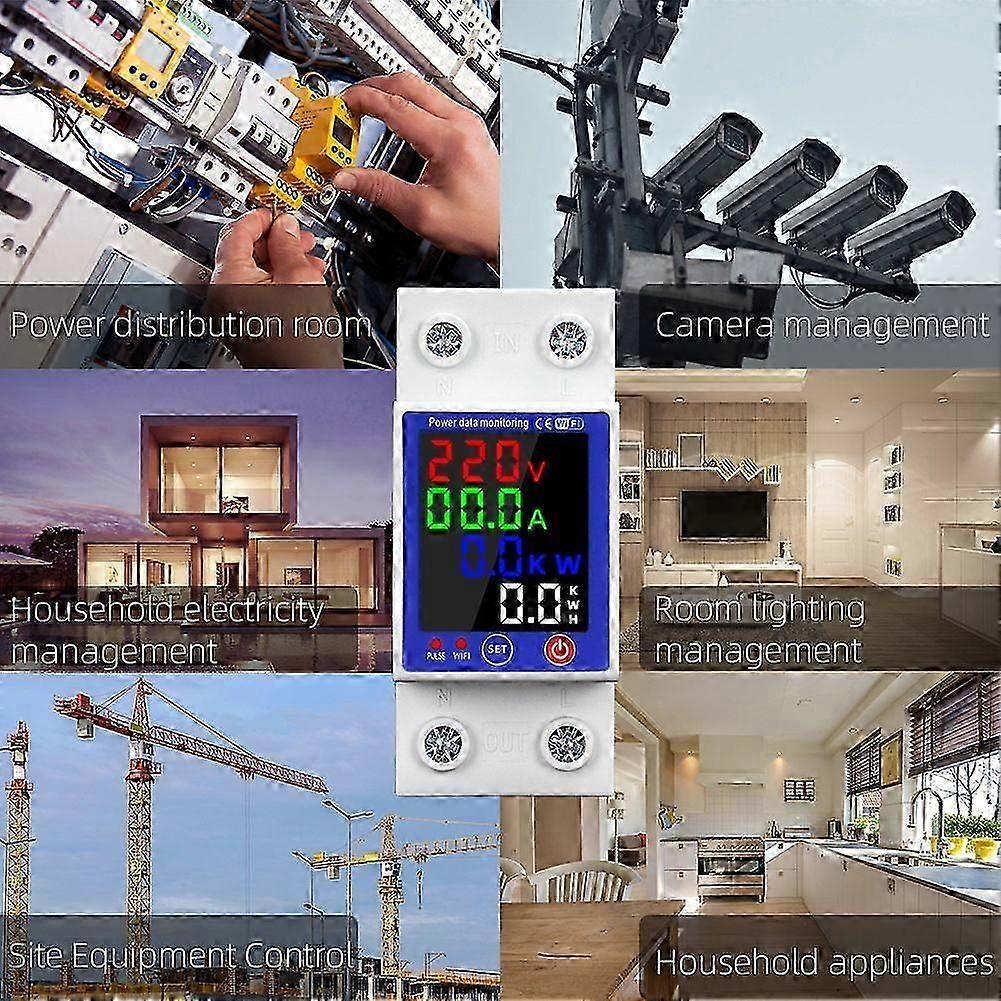 Automatic Reclosure Protector Intelligent Metering Breaker LCD Display Reclosing Switch Overload Overvoltage Undervoltage Current Limiting Protections