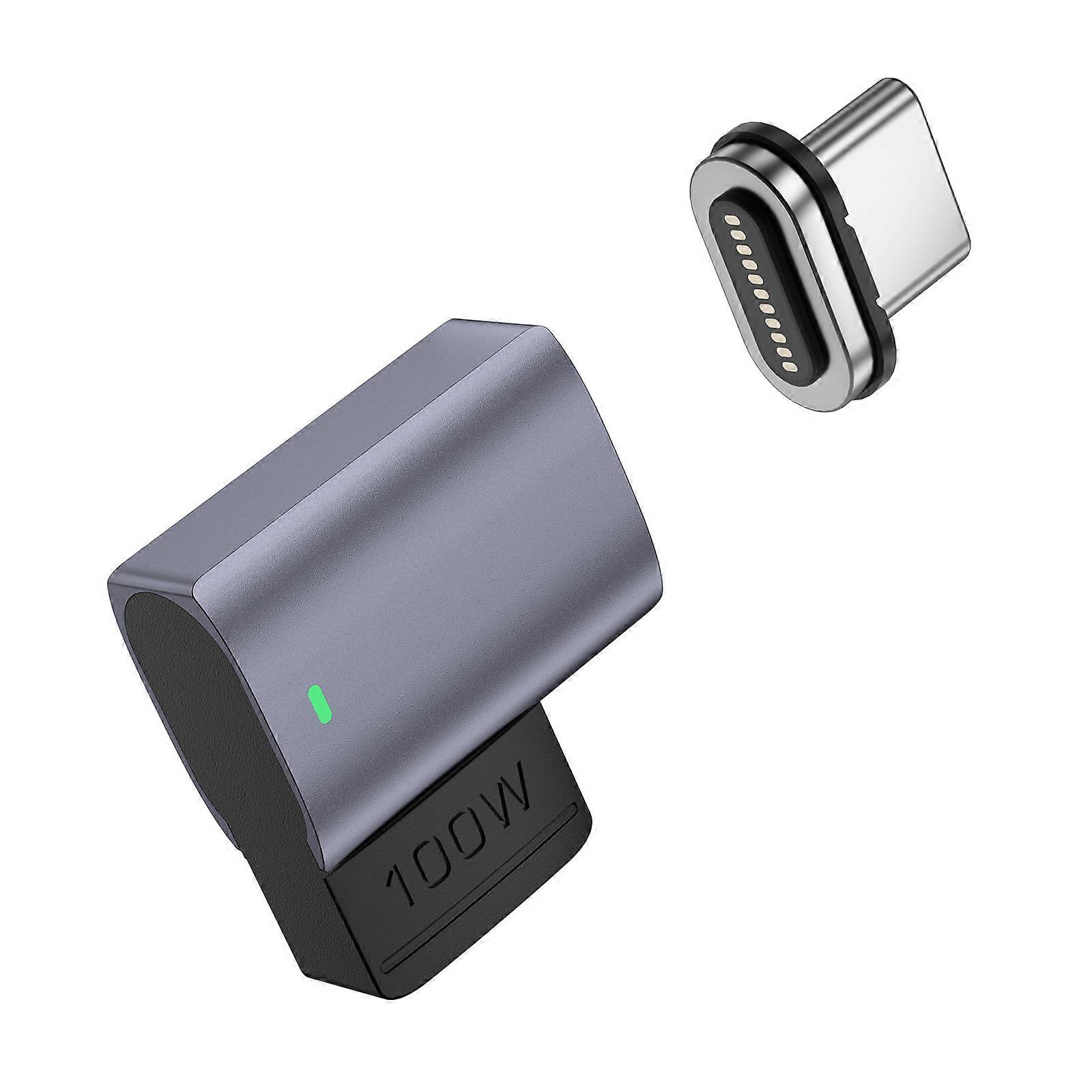 100W Magnetic Adapter Straight for Head Adapter Data Converter Charging for Head PD 100W Quick Charge & 480Mb/s Data Tra Multicolor