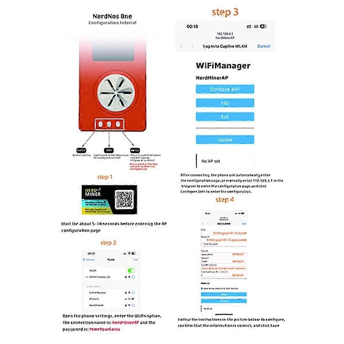 Nerdnos One NerdMiner 200GH/S 8W Bitcoin Solo Lottery Miner WiFi Connection  BTC Asic Miner