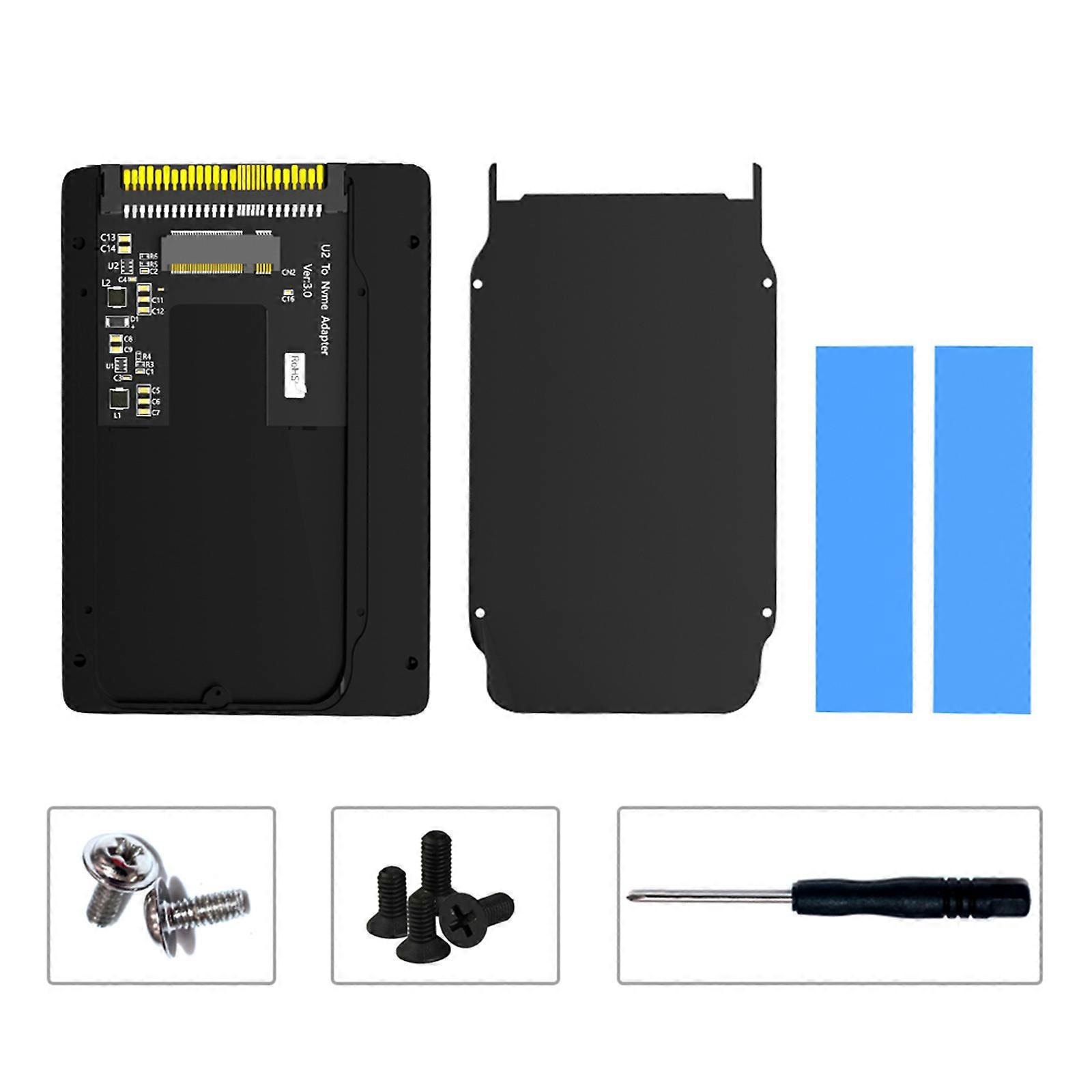 Metal Case M.2 to U2PCB SSD Adapter Risers Board + Aluminum Housing NVMe M.2 SSD to PCI-e U2PCB SFF-8639 Converter for PC Multicolor