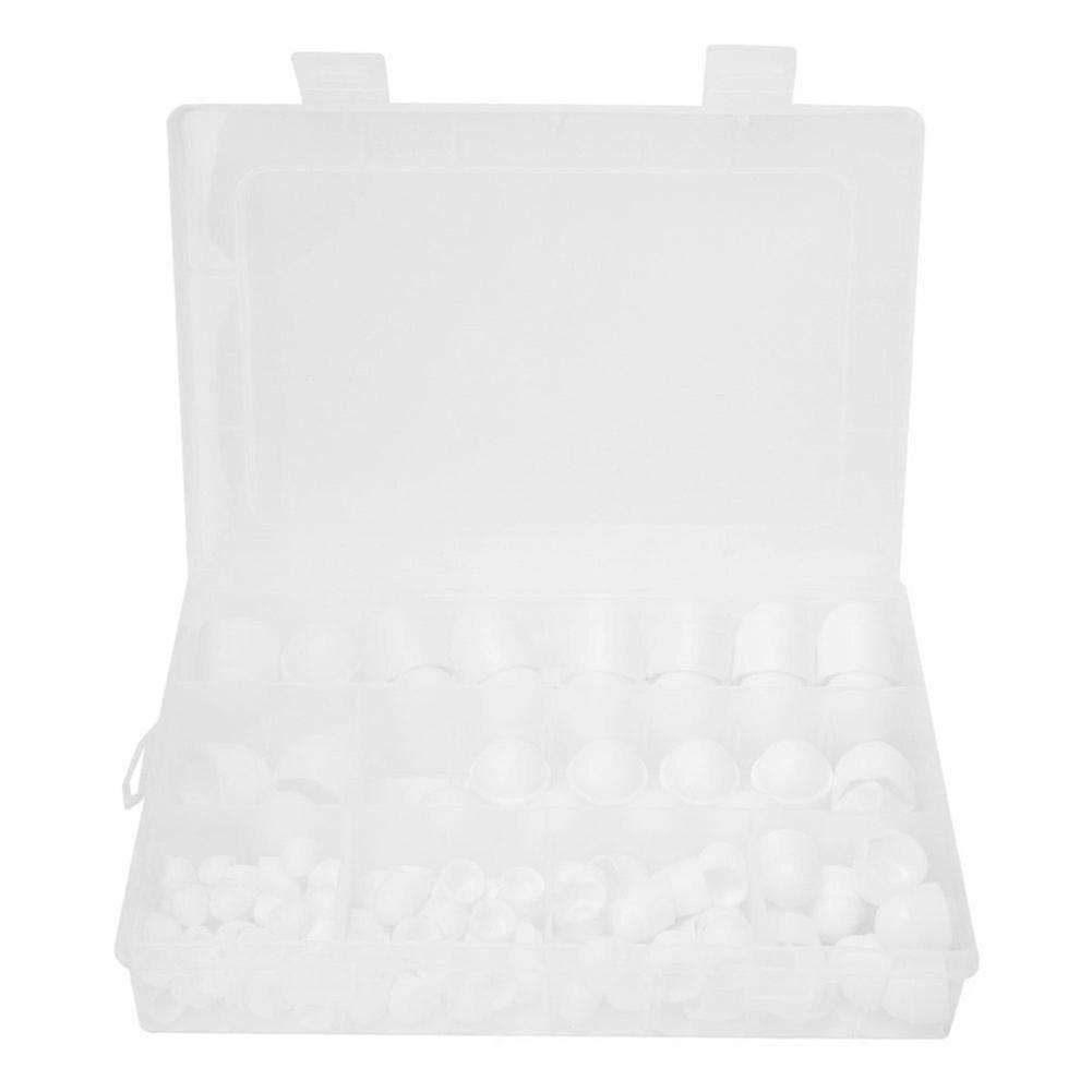 145pcs/box PE Dome Nut Kit M4 M5 M6 M8 M10 M12 Hex Nut Cap Hardware Fasteners