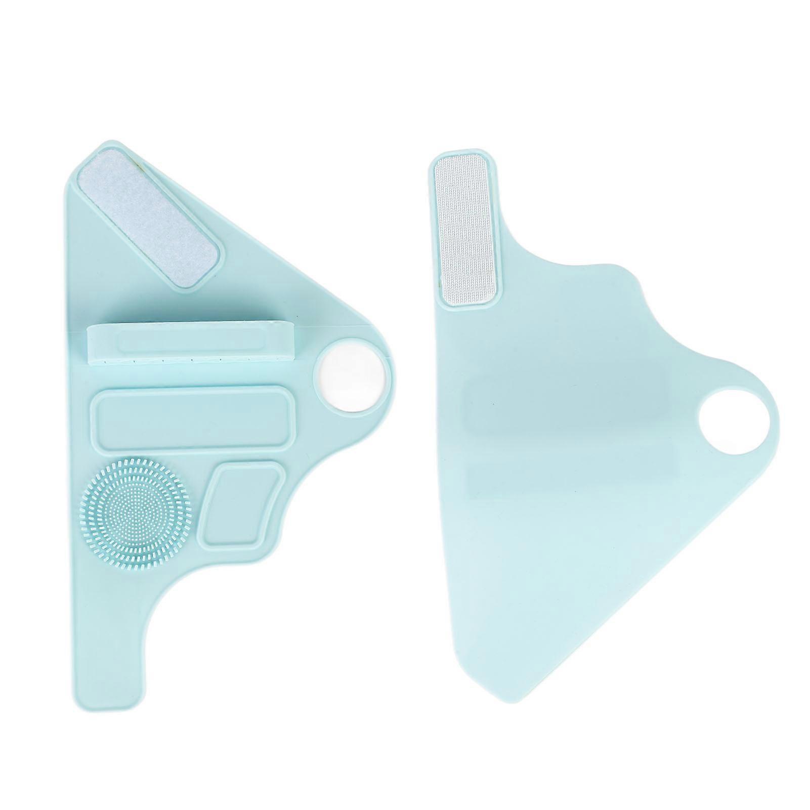 Makeup Palette Silicone Wristband Makeup Mixing Palette Wrist Strap with Adjustable Hook and Loop Fastener Strap for Makeup Tools Blue 