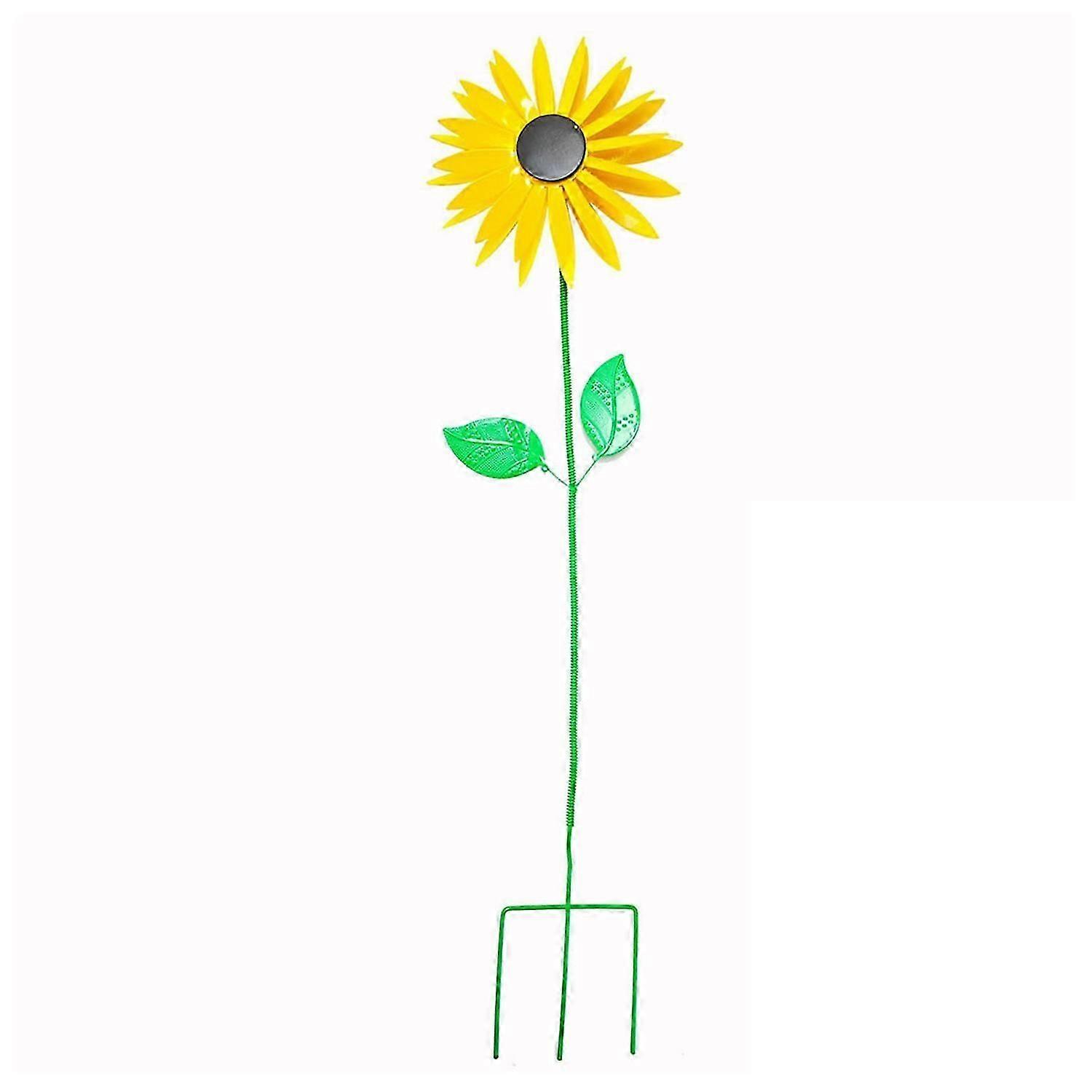 ひまわり風スピナーガーデンデコレーションメタルヒマワリオーナメント3Dスタンディングフラワースピナーwith-Yvan