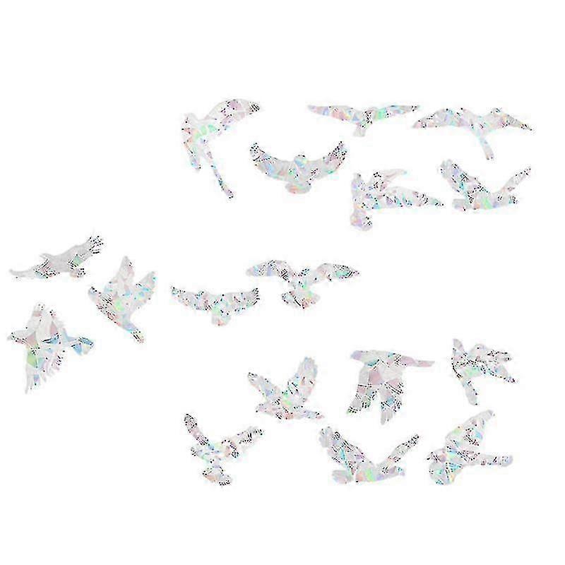 15X13.4cm Transparent Color Window Films 1 Sheet Unique Window Decals Bird Window Stickers Refractio