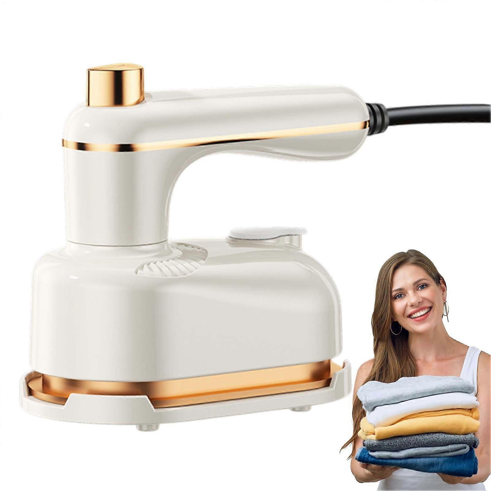 Handheld Steam Iron Quick Heating Textile Press With Reusable Design For Home Travel Dorm Beige EU