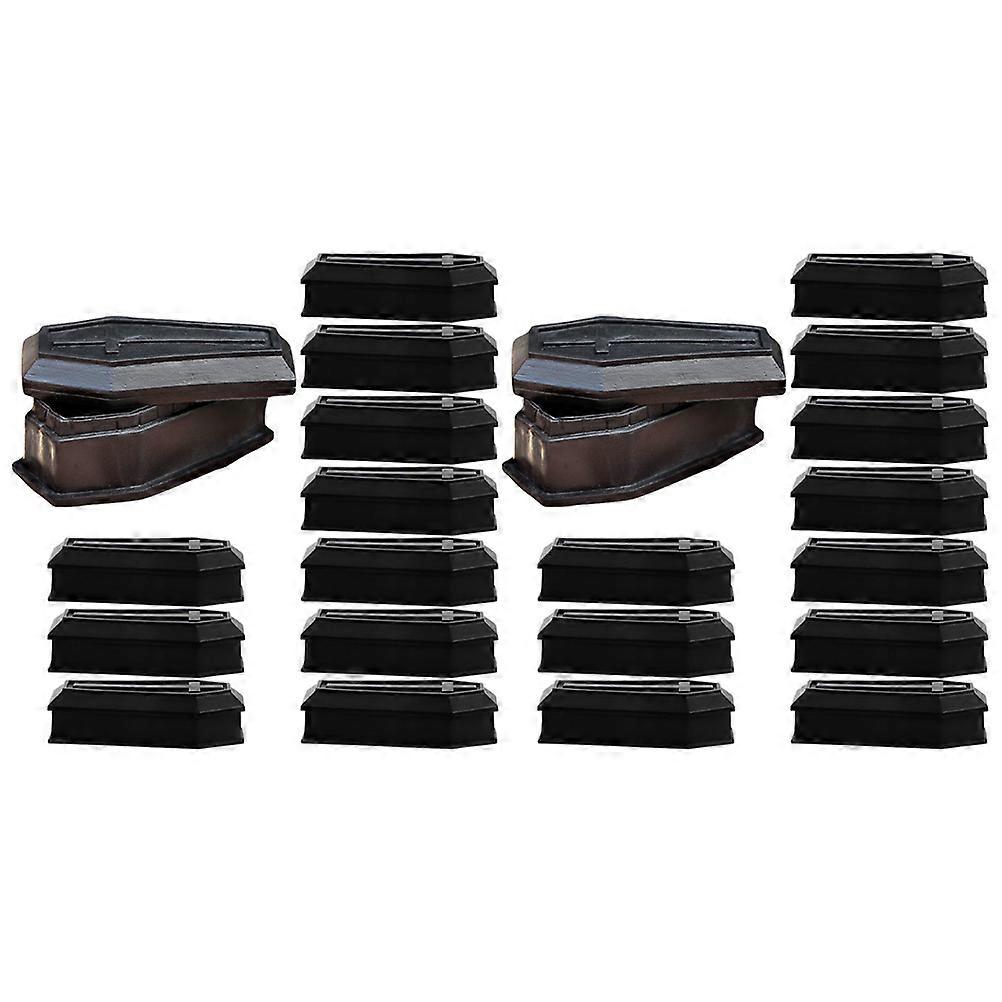 20pcs Halloween Coffin Box Models with Lid   Creepy Tabletop Decorations for Parties, Pranks & Haunted House Props   Light, Portable & Reusable Candy