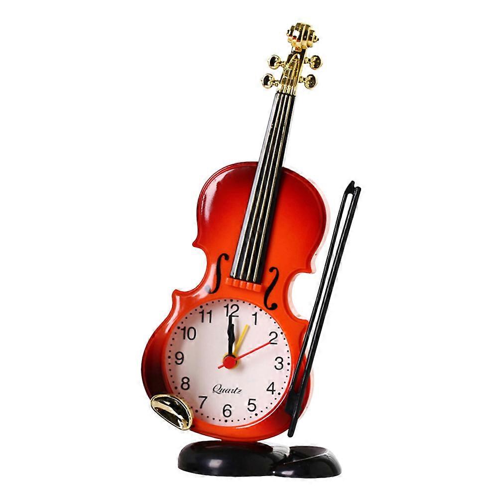 Silent Moving Violin Clock Perfect for Bedroom or Office Space