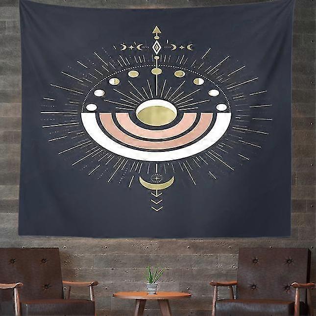 2025 Brand Black Gold Moon Tapestry Illusion Sitting Array Decorative Printing Background Cloth Art Hanging Cloth
