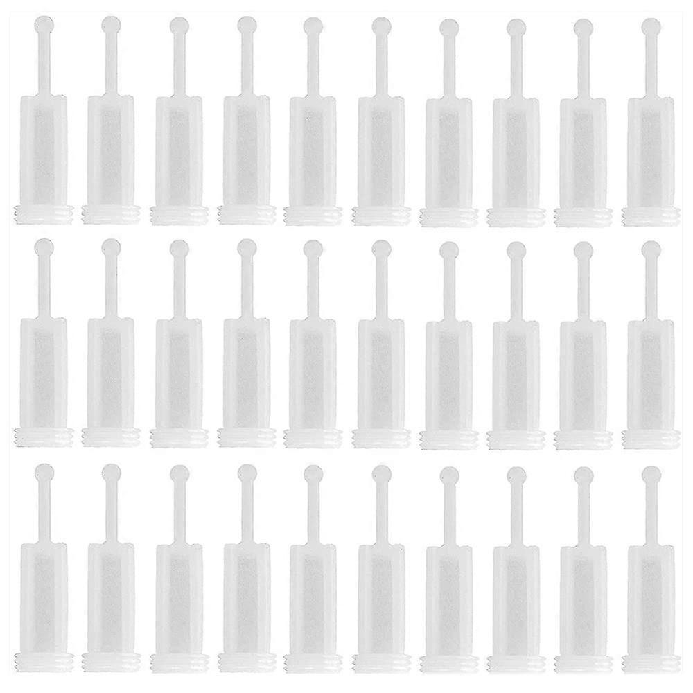 30 Pack Universal Spray Gun Filters, Disposable HVLP Gravity Feed Paint Screens, Fine Mesh, White Color, 200 Micron