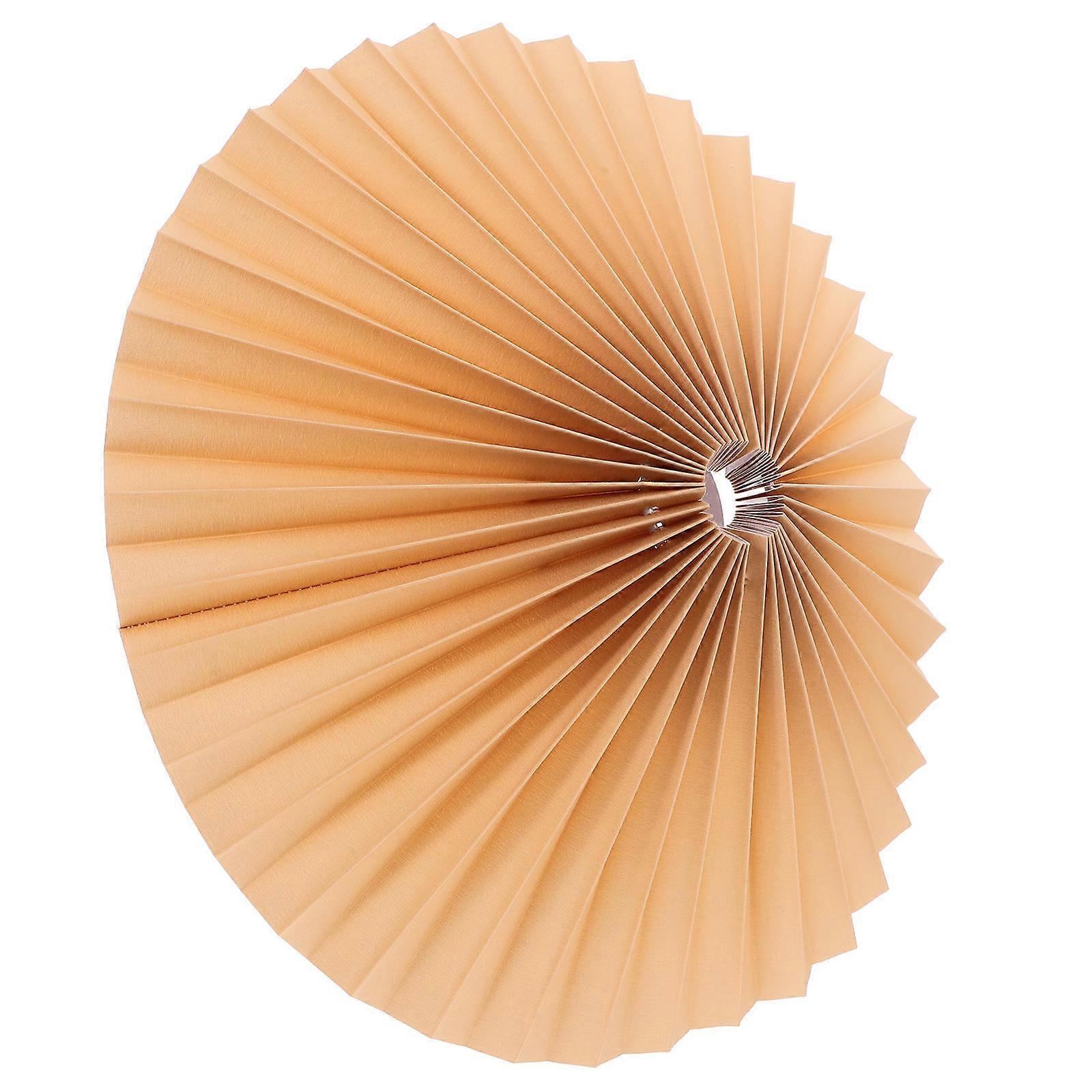 Pleated Shade Lampshade For Table Lamp Modern Decorative Lighting Khaki 31.00X31.00X16.00CM Iron Fabric 1Pack