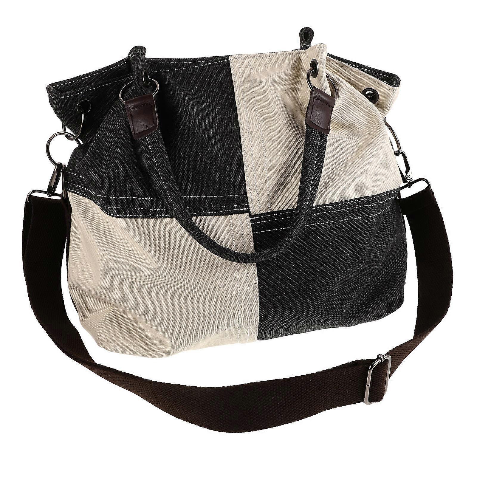 Stripe Bag Canvas Shoulder Bag Tote Purse For Women Formal Events Assorted Color Versatile Carrying 1Pcs