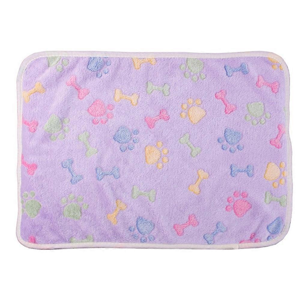 Cat Sleeping Pad Kitten Blankets Warm Sleep Multi-Purpose Bedding Purple 60x40CM Shape Indoor Floor 1Pack