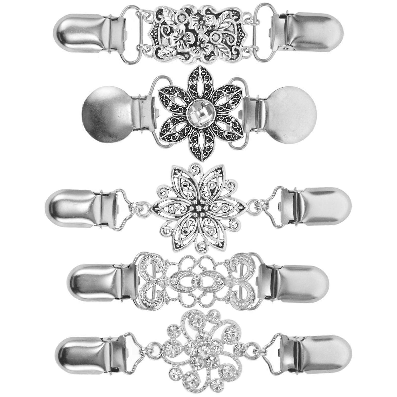 Here's a refined and engaging product description for your **Vintage Shawl Clips**:
**5pcs Vintage Shawl Clips for Women – Retro Collar Cinch