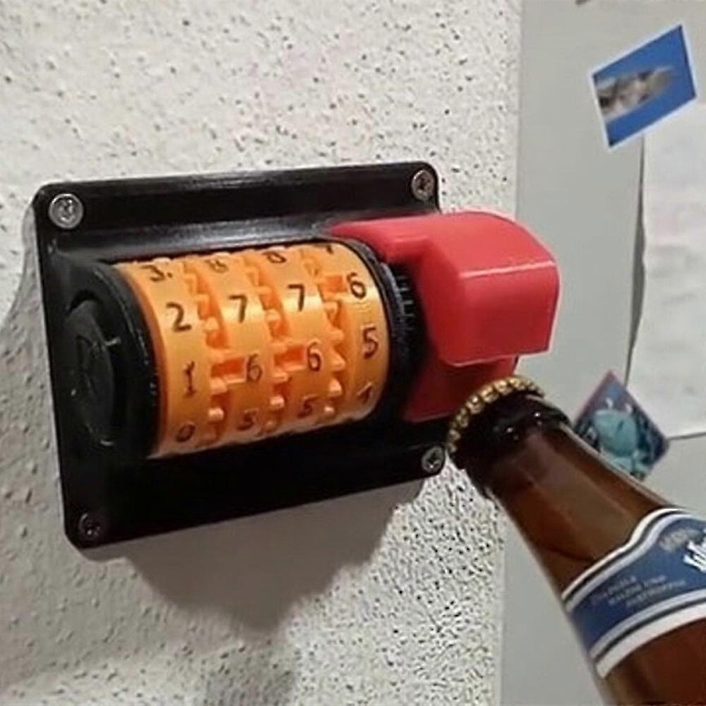 Stylish Home Decor, Automatic Bottle Cap Counter, High-Quality Material Wall Mounted Bottle Opener for Game Room Bar Man Cave, Easy One-Handed