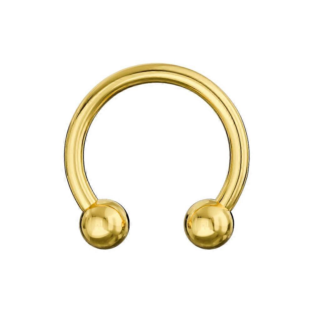 925 Sterling Silver Circular Barbell With Ball