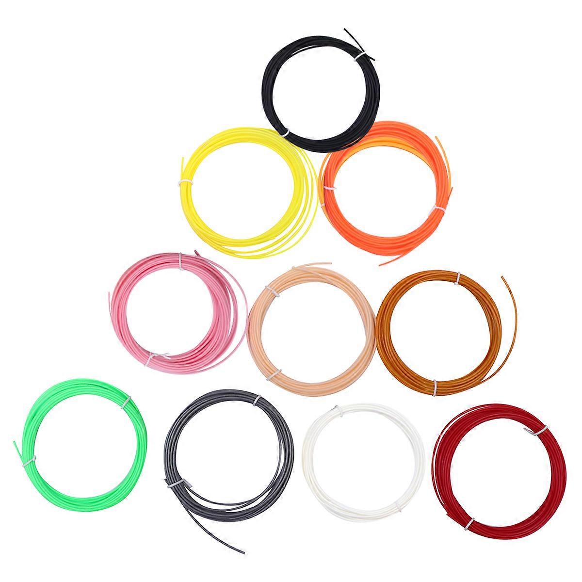 Reusable 3D Printing Wire 1.75mm Abs 10m For 3D Printer And Pen Assorted Color 1Set
