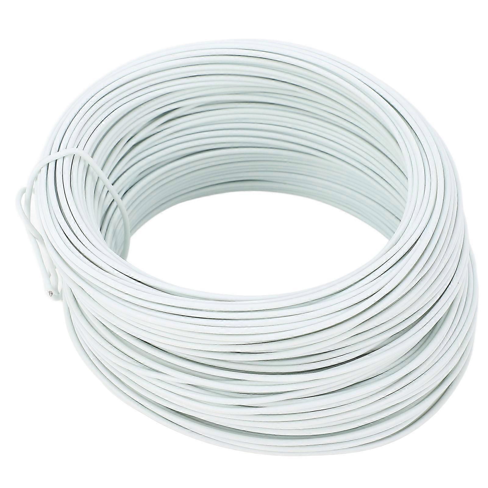 Electro-galvanized wire 0.9 mm 40 m round strong and flexible with white PVC coating
