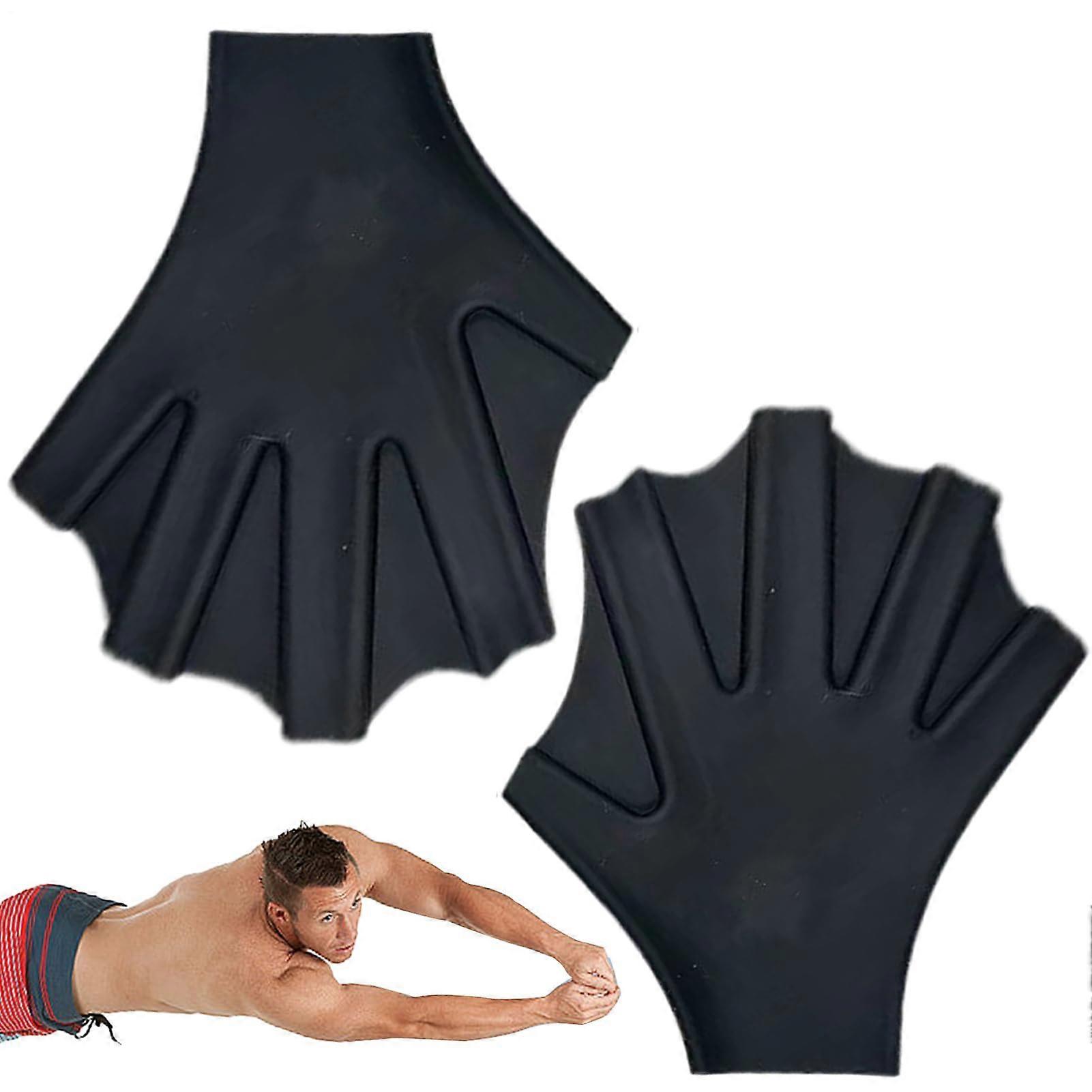 Swimming Paddles for Hands, Silicone Swim Gloves for Pool Training, 20x18cm Anti-Slip Duck Feet Paddles for Snorkeling Workout