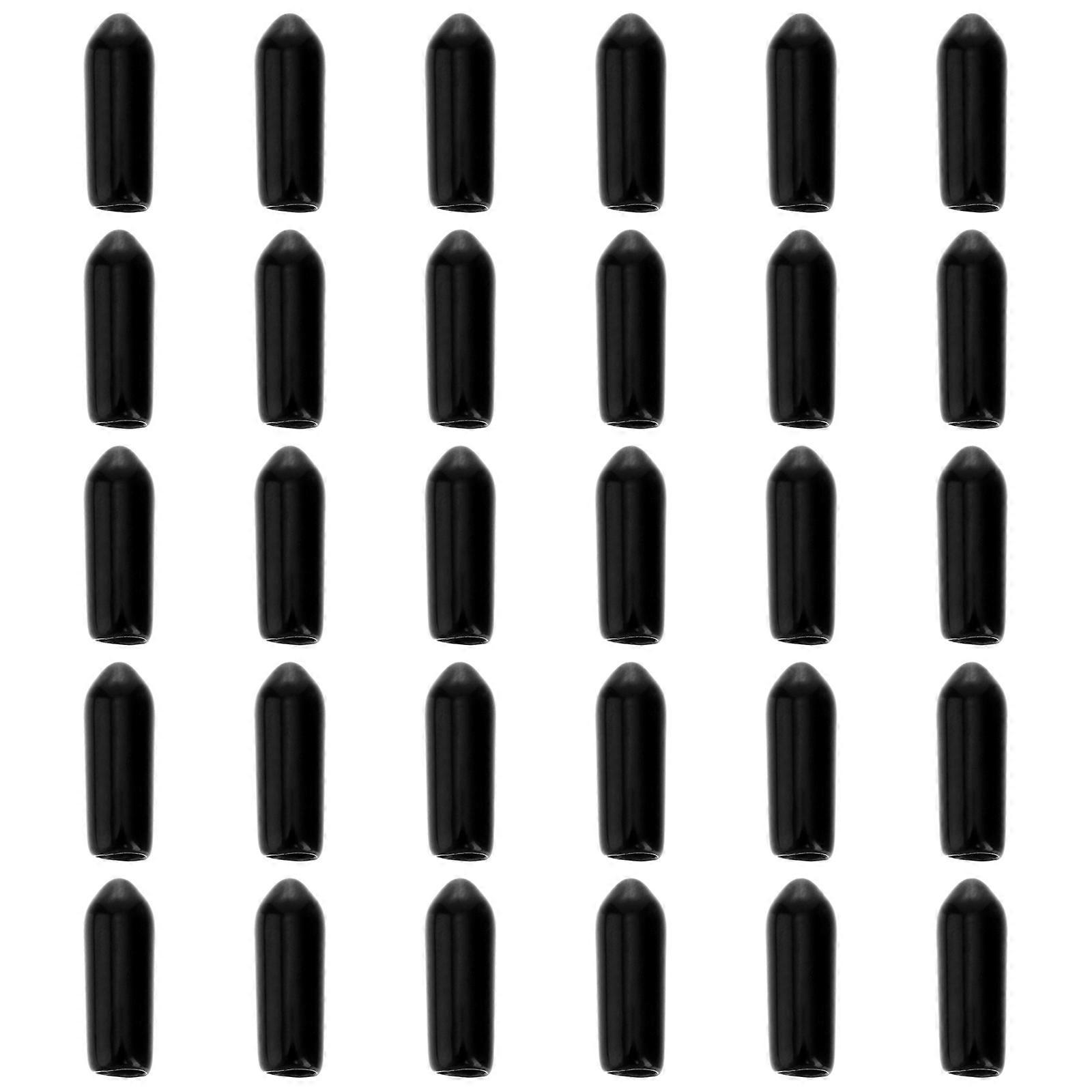 Thread Protector Prevent Rust Stains Dishwasher Prong Caps Black PVC Material Round Shape Homeowners 100Pcs