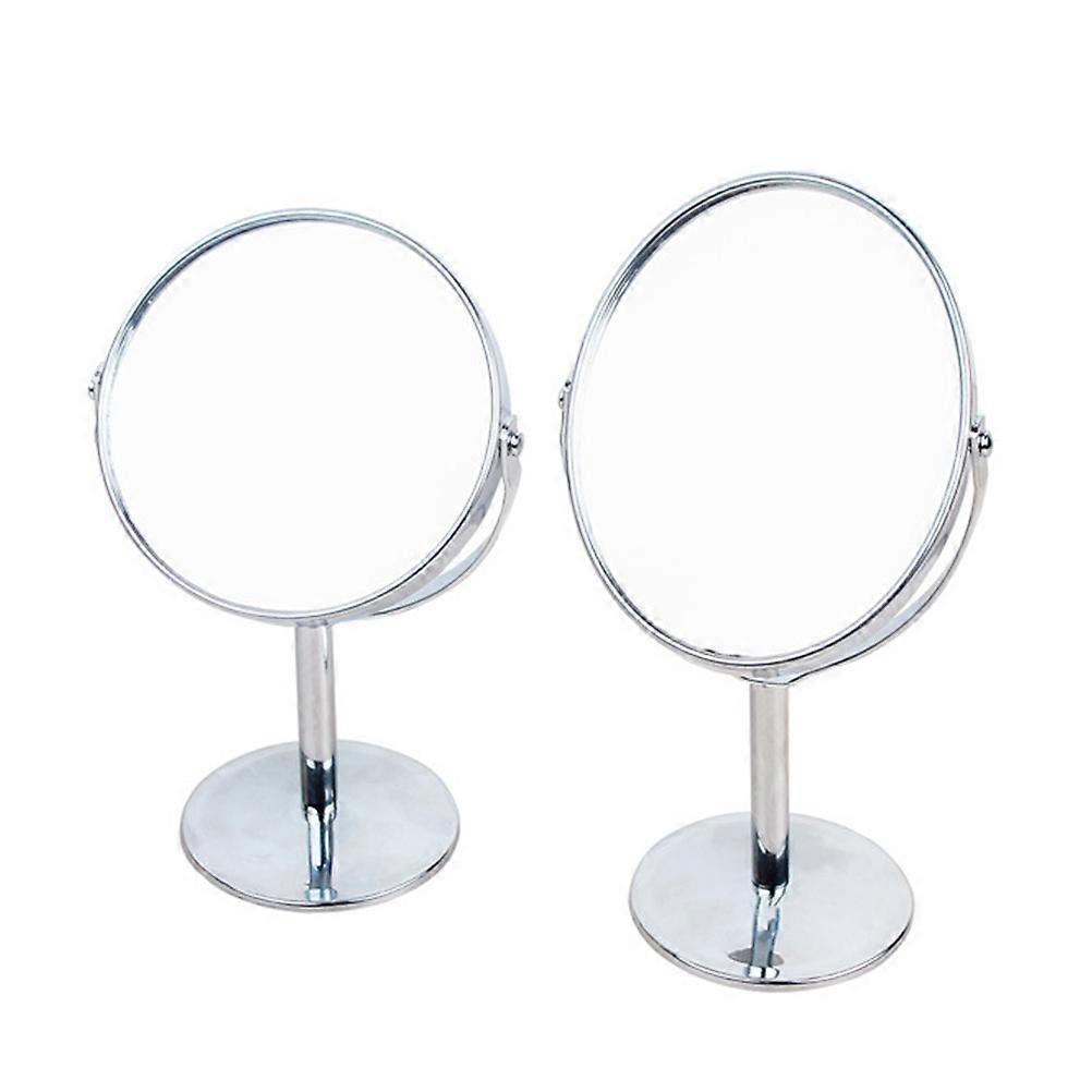 Countertop Vanity Mirrors Desktop Mirror Silver 4 Inch Round 360掳 Adjustable 1Pc
