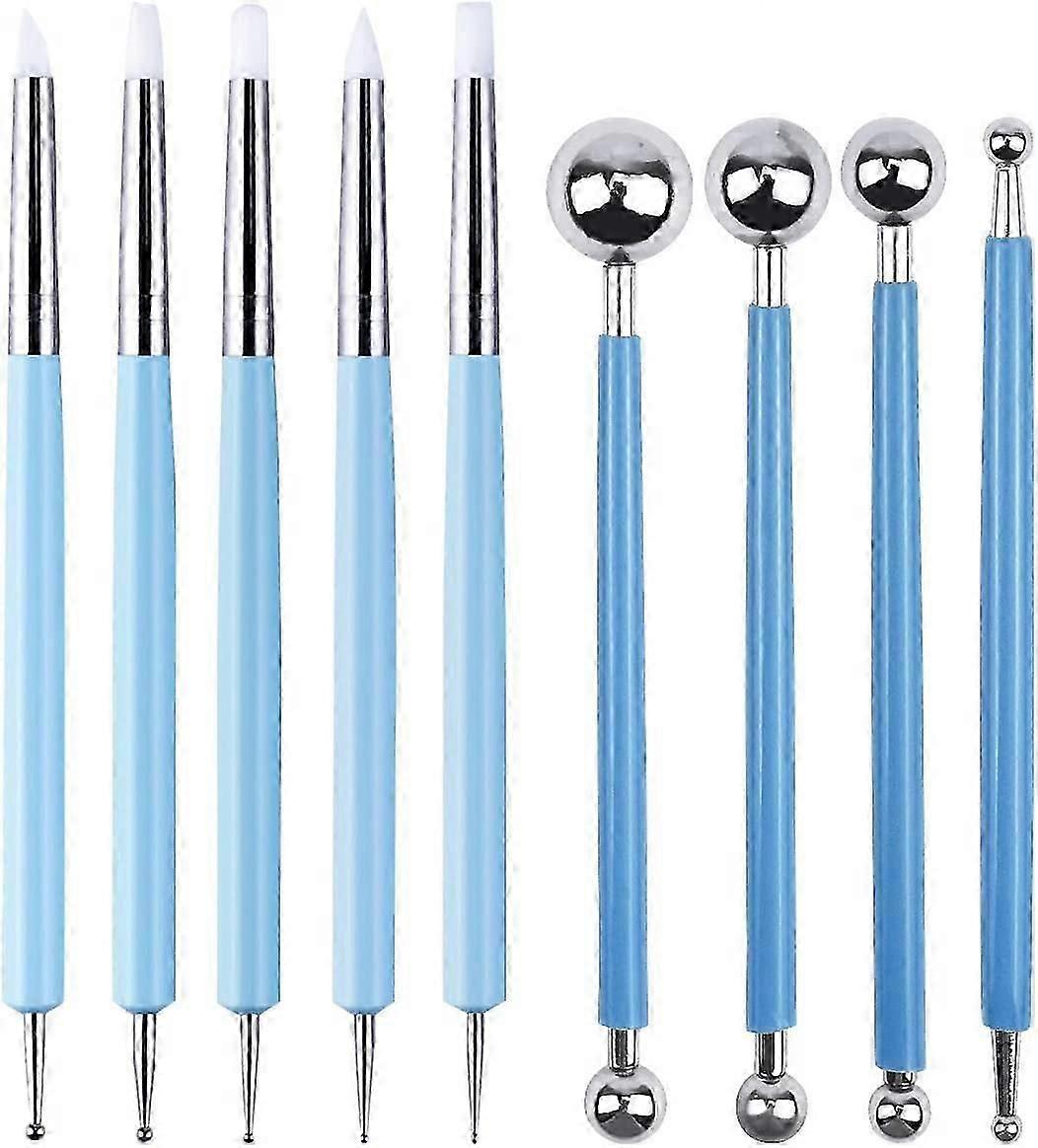 Clay Tool Ceramic Tool Double End Modeling Tool Set 4pcs Ball Stylus Dotting Tools 5pcs Modeling Too