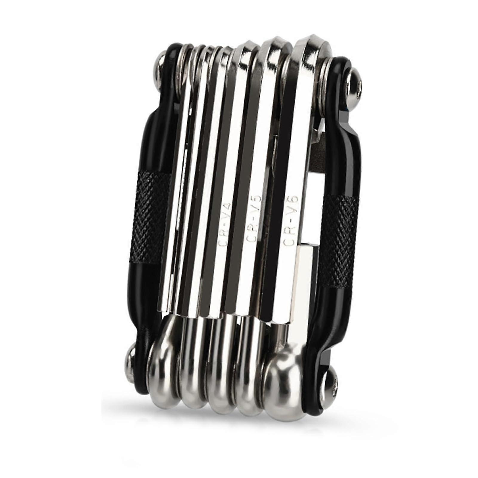 16-in-1 Steel Bicycle Multi-Tool Set with Folding Keys, Bike Repair Tool, Portable Maintenance Bag for Cyclists