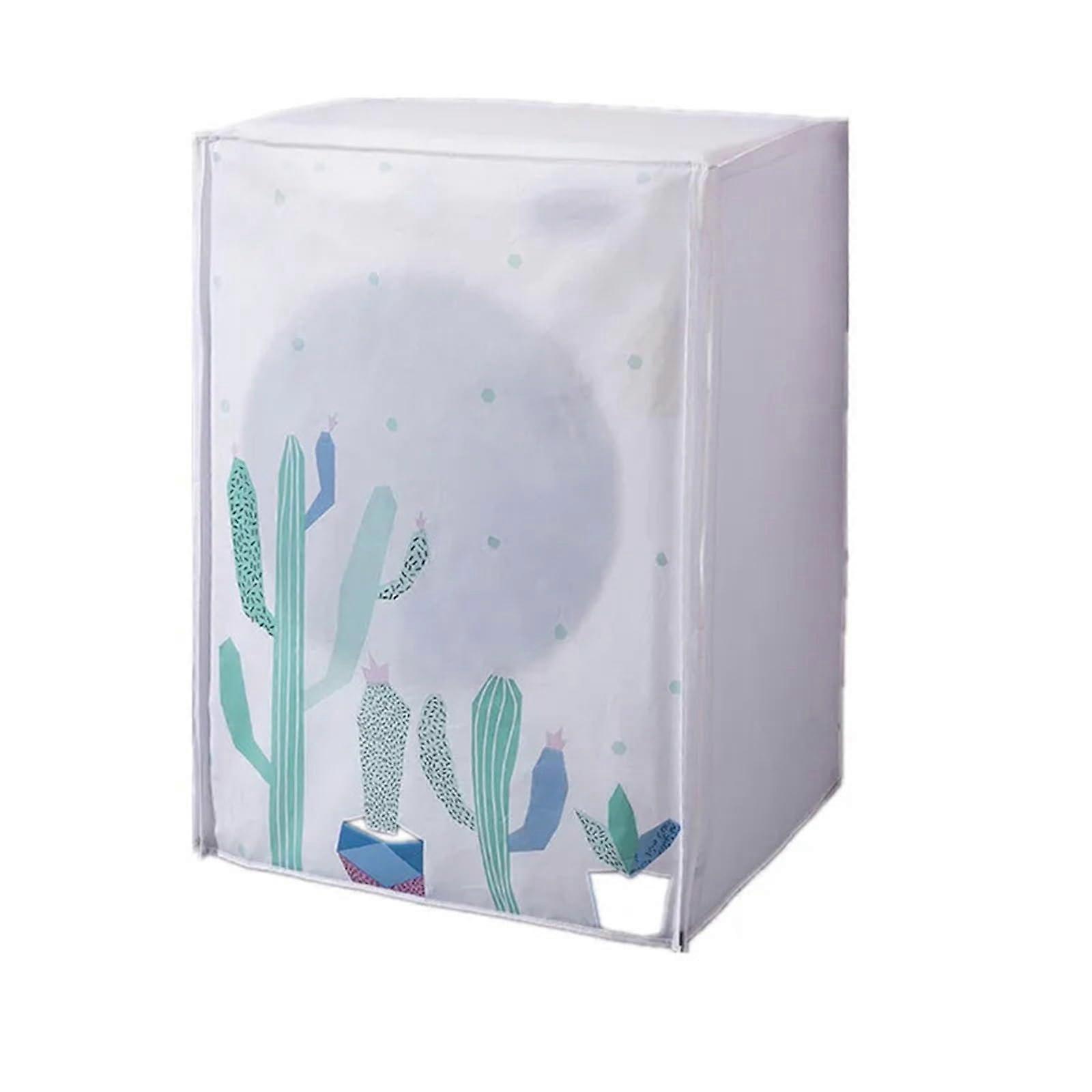 Washing Machine Cover 2 Pack PEVA Waterproof Universal Protective Cover for Pulsator Drum, Size 60x56x83cm, White