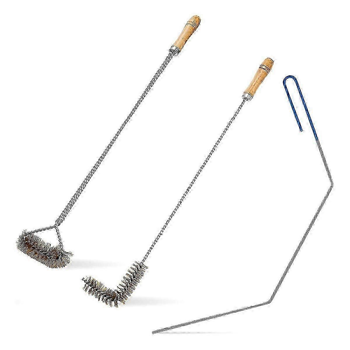 3 outils de nettoyage de friteuse,Outils de nettoyage de friteuse en acier inoxydable,Brosse de friteuse à panier,Outils de brosse de nettoyage de friteuse à air