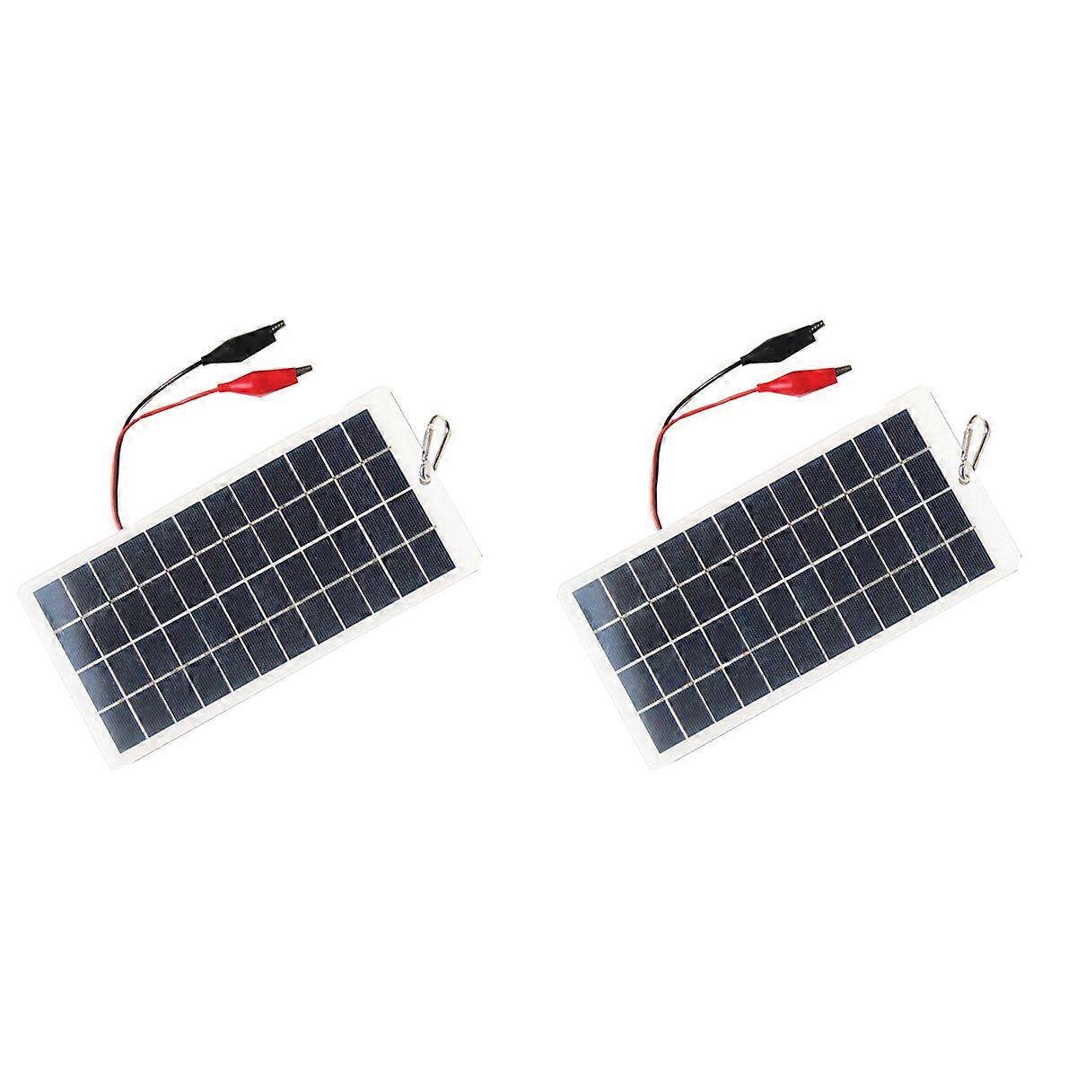 5W 12V Polysilicon Solar Panel Outdoor Charging Panel with Clips