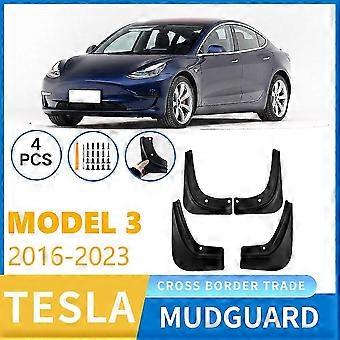Applicable To 16 Tesla Model 3 Car Tire Fender Front And Back Wheels Splasher Modified Soft Rubber Shield