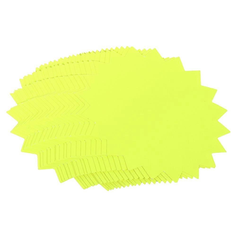 Cost Display Sign Holder Price Tags Simple Design Supermarket Items 16x13x0.2cm Yellow 50Pcs
