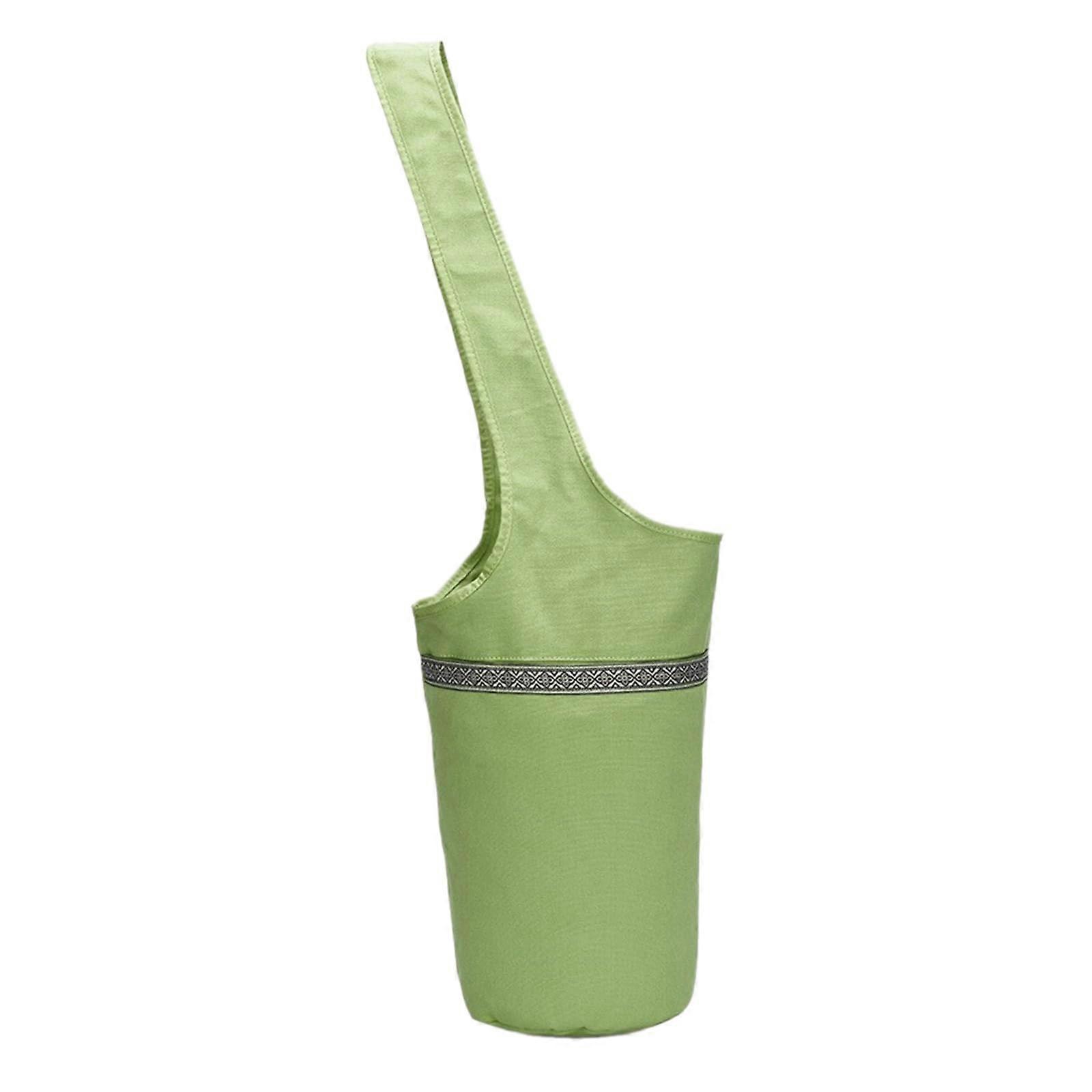 Yoga Mat Bag with Large Pocket, Zipper, Multifunctional, Light Green