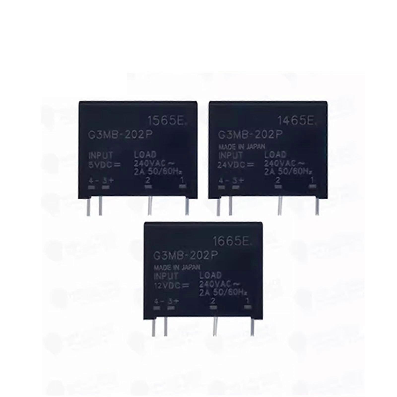 G3MB202P DC 5V 12V 24V DCAC semiconductor relay G3MB 202P PCB SIP SSR AC 240V 2A power relay switch (5 pieces, 24V)