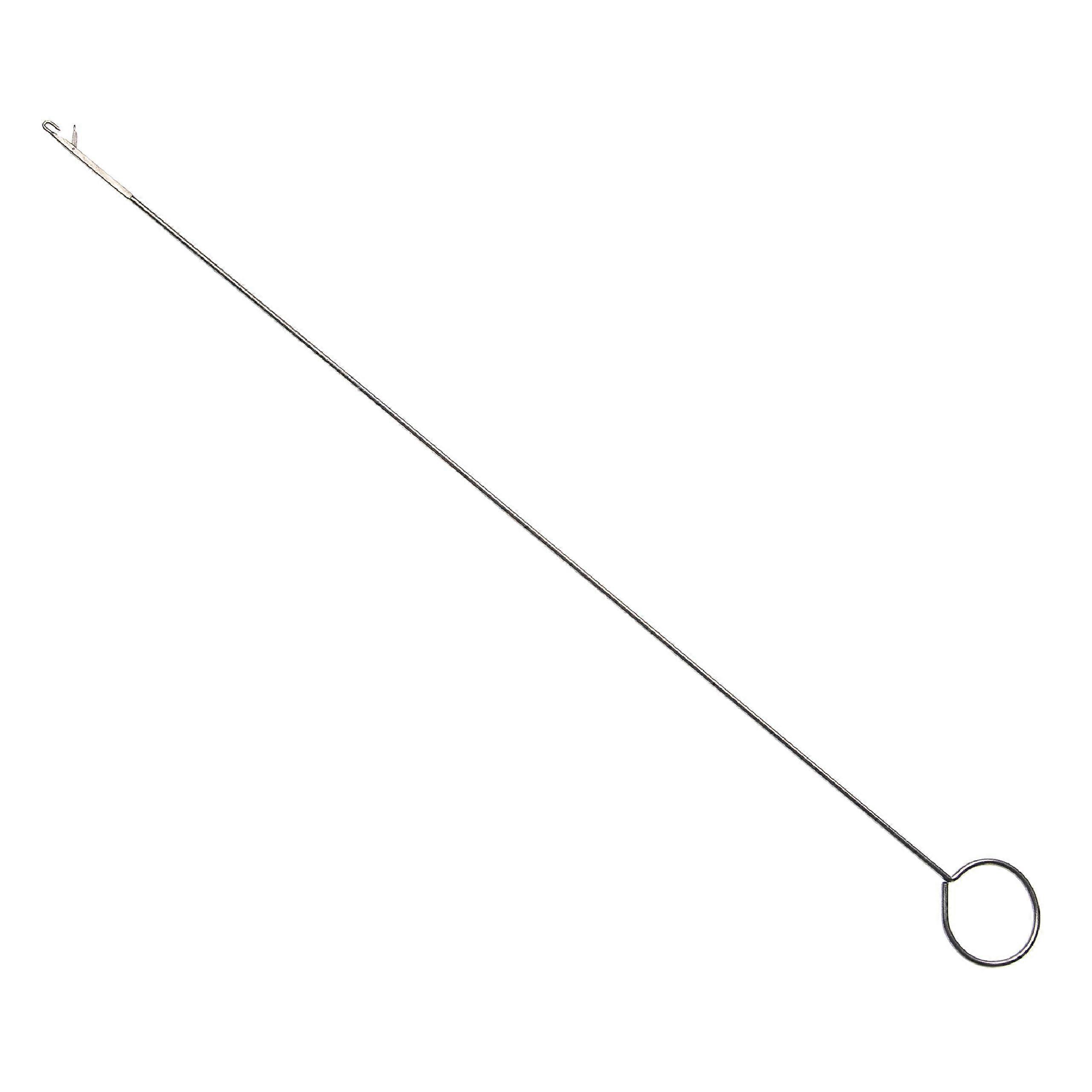 Reversible needle with hook, extra long pullthrough needle (26.5 cm), metal