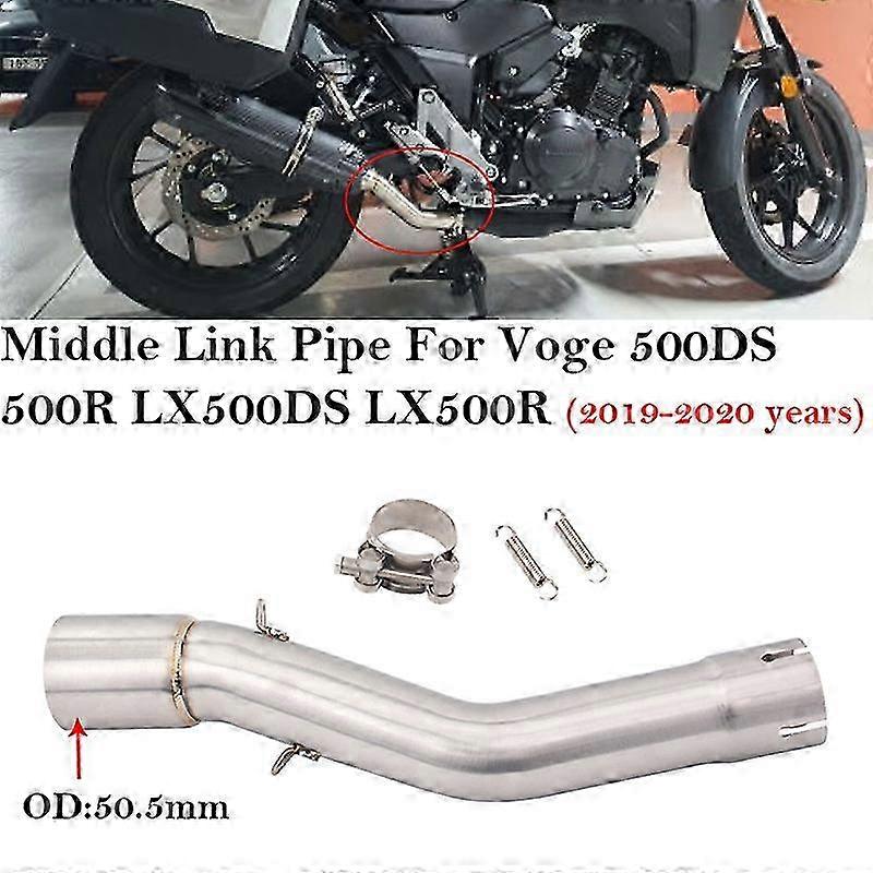 Motorcycle Exhaust System for Compatible Models 2019 2020, Modified Mid Link Pipe, 51MM Connection Silencer