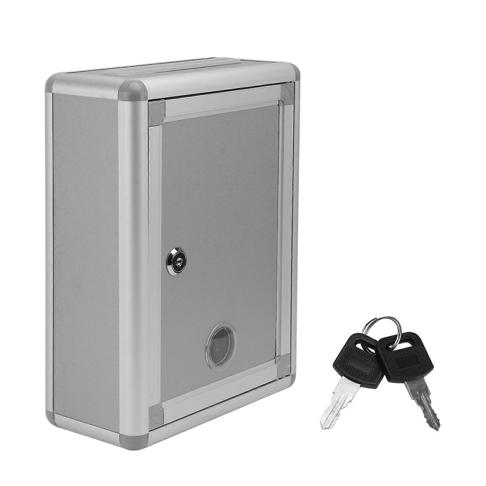 Hanging Lock Box For Mail Aluminium Alloy Suggestion Box Public Space Use Rectangular Shape 28.50X21.00X9.00CM 1Pack