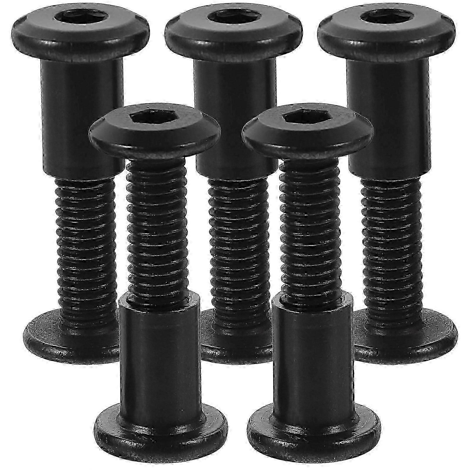 5 Sets Binding Screw M6x25 Bolt Cap Nut Countersunk Belt Barrel Nut Connector [jkw]